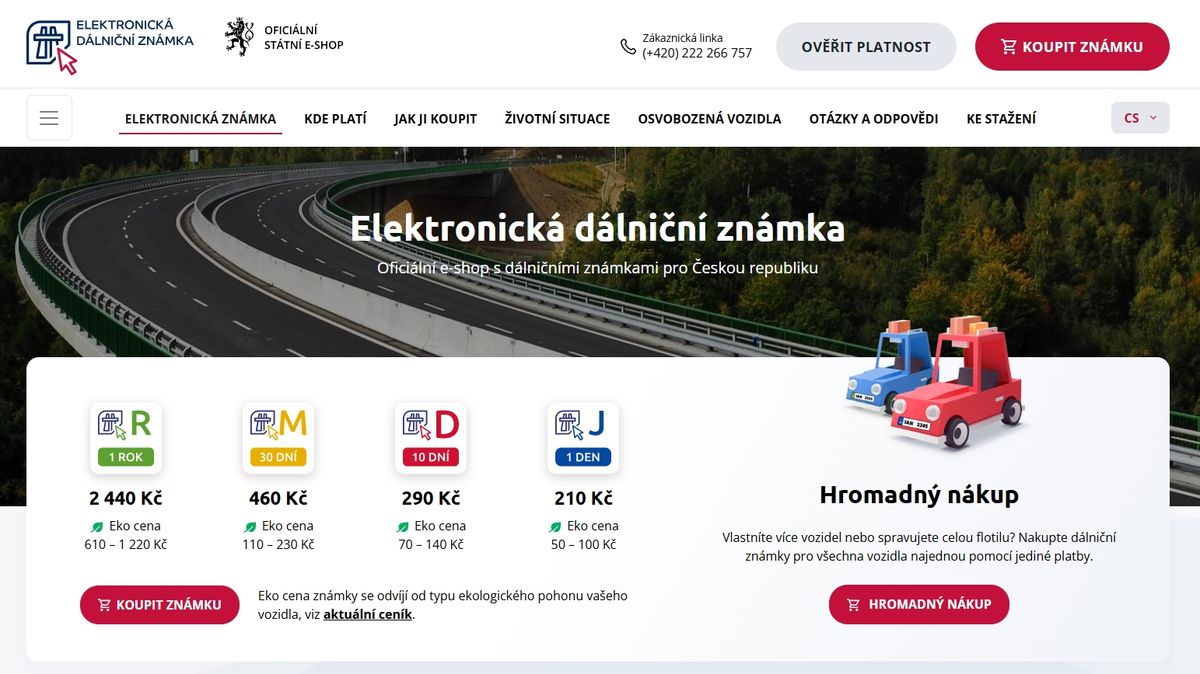 Dokonalá kopie oficiálního webu. Podvodníci tahají z lidí peníze přes dálniční známky
